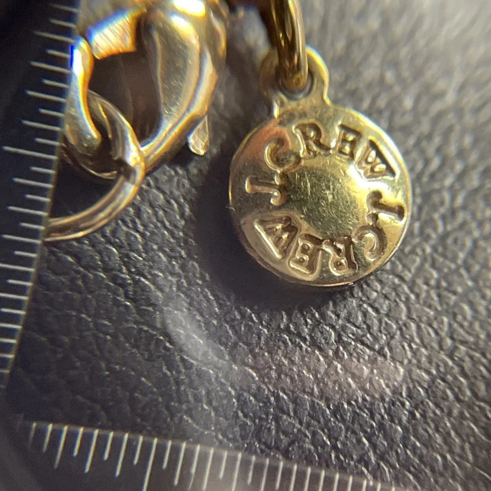 J Crew Long Necklace Rhinestone Bar Charm Star Gold Tone Jewelry - Picture 4 of 13